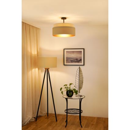 Brilagi - Lámpara de techo OREGON VEGE 1xE27/15W/230V diá. 45 cm beige