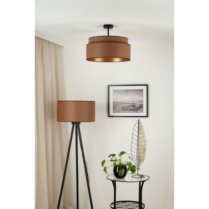Brilagi - Lámpara de techo OREGON VEGE 1xE27/15W/230V diá. 45 cm marrón