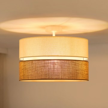 Brilagi - Lámpara de techo ROYAL YUTE 1xE27/15W/230V diá. 40 cm beige/color crema