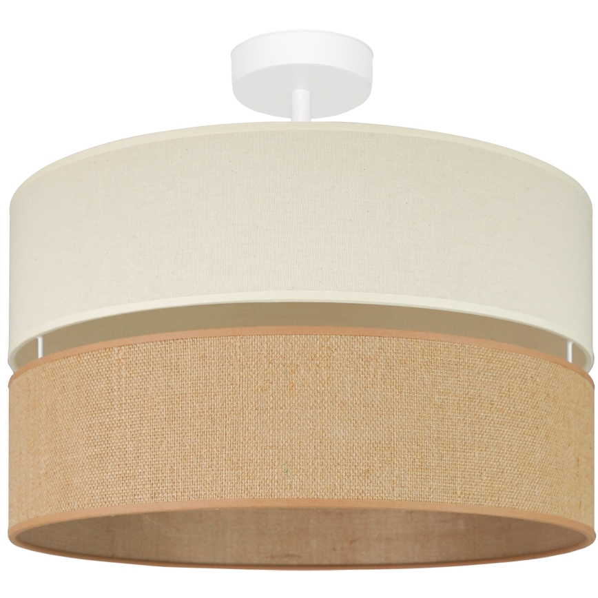 Brilagi - Lámpara de techo ROYAL YUTE 1xE27/15W/230V diá. 40 cm beige/color crema