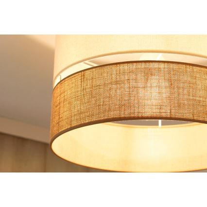 Brilagi - Lámpara de techo ROYAL YUTE 1xE27/15W/230V diá. 40 cm beige/color crema