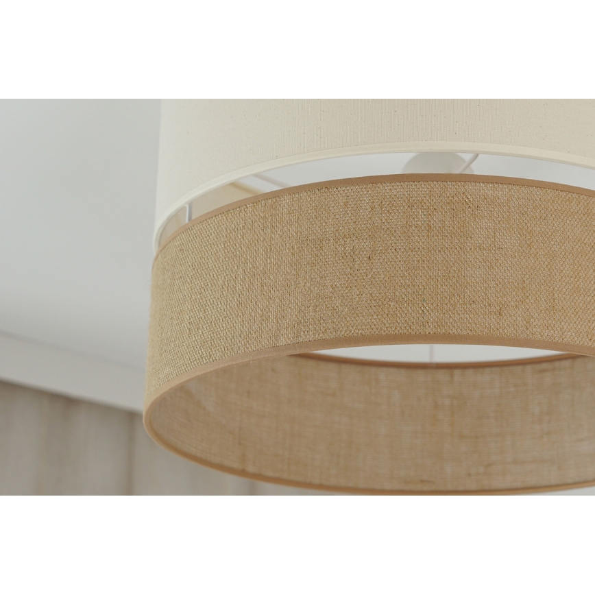 Brilagi - Lámpara de techo ROYAL YUTE 1xE27/15W/230V diá. 40 cm beige/color crema