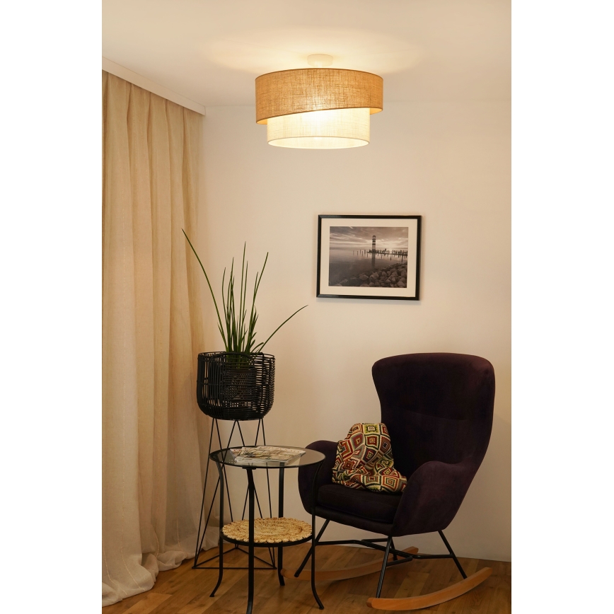 Brilagi - Lámpara de techo SHINE 1xE27/15W/230V diá. 50 cm beige/color crema