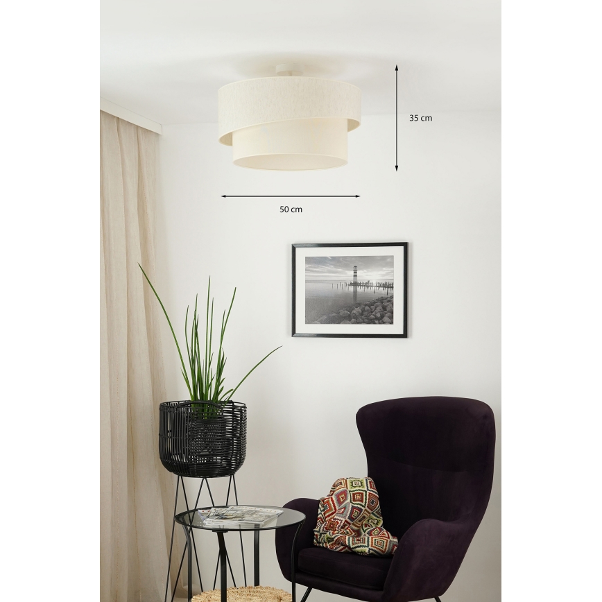 Brilagi - Lámpara de techo SHINE 1xE27/15W/230V diá. 50 cm color crema