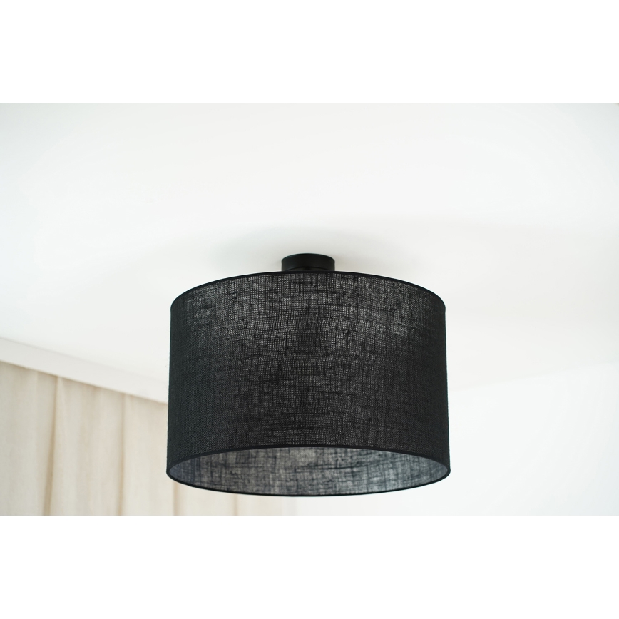 Brilagi - Lámpara de techo TUBES ROLLER 1xE27/15W/230V diá. 50 cm negro