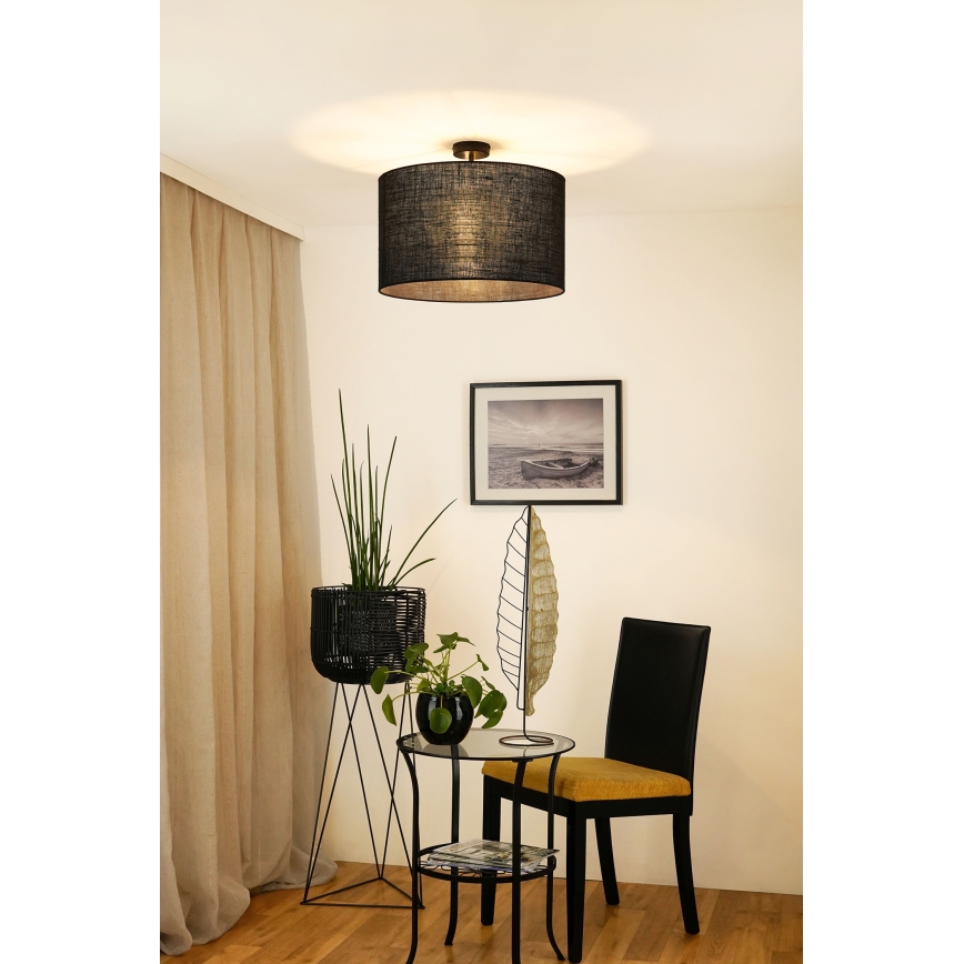 Brilagi - Lámpara de techo TUBES ROLLER 1xE27/15W/230V diá. 50 cm negro