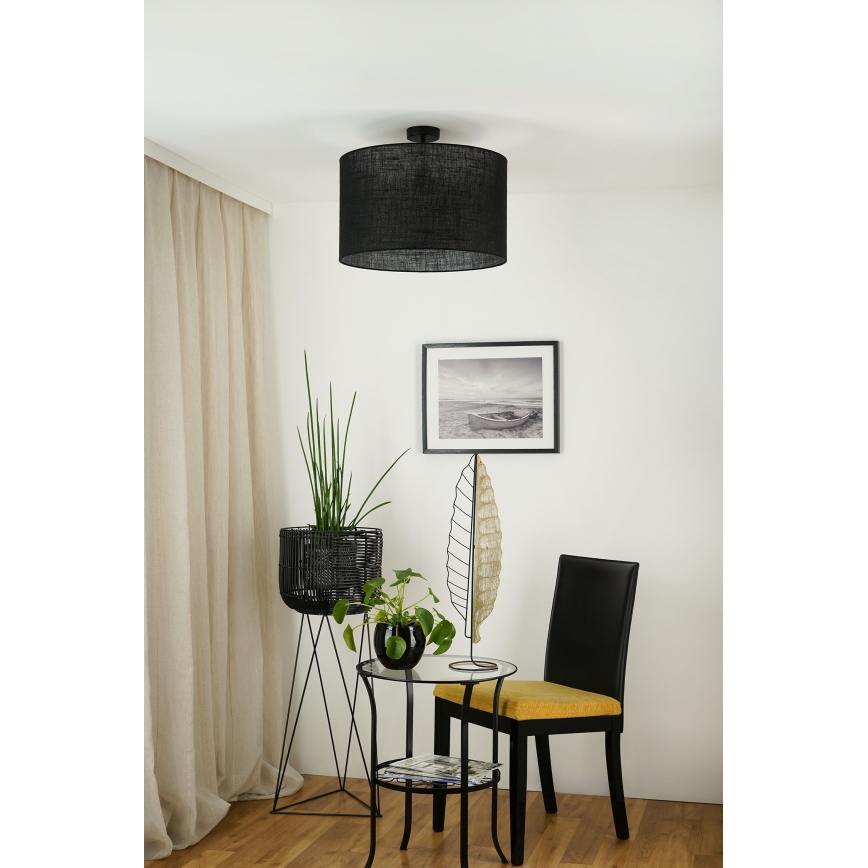 Brilagi - Lámpara de techo TUBES ROLLER 1xE27/15W/230V diá. 50 cm negro