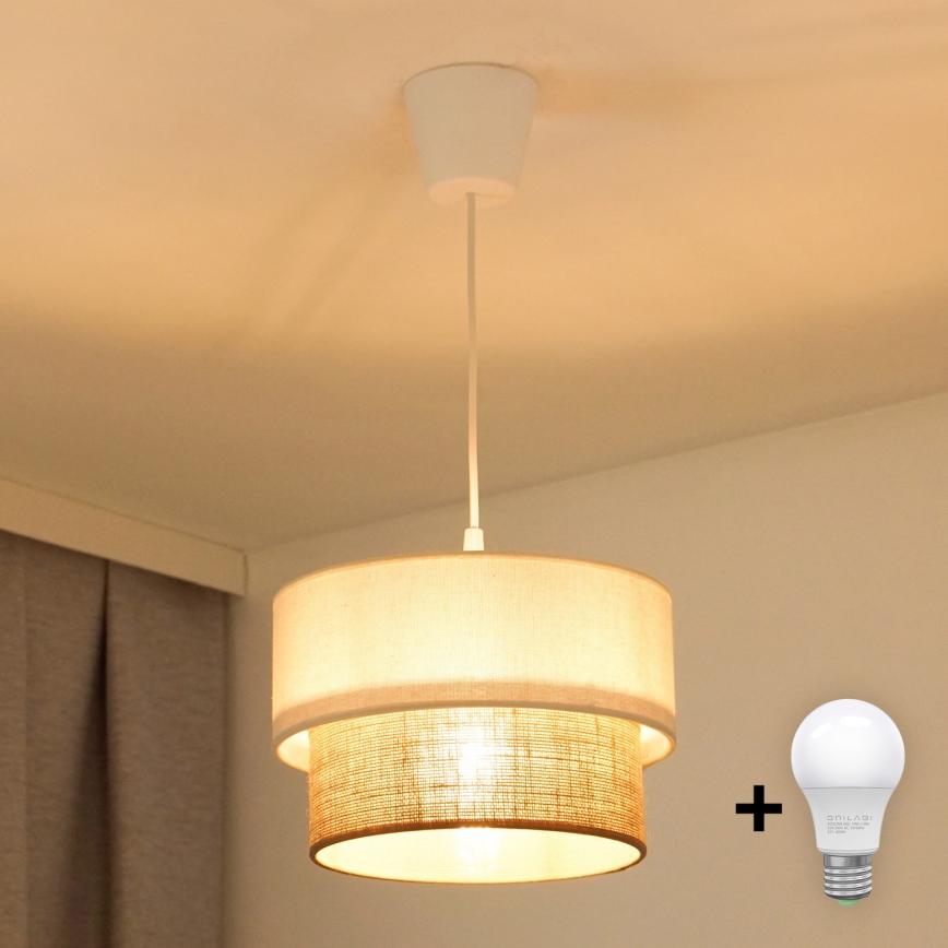 Brilagi - Lámpara LED colgante BOHO STYLE 1xE27/15W/230V diá. 25 cm