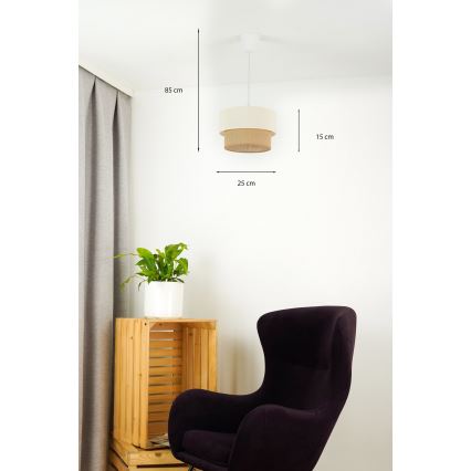 Brilagi - Lámpara LED colgante BOHO STYLE 1xE27/15W/230V diá. 25 cm