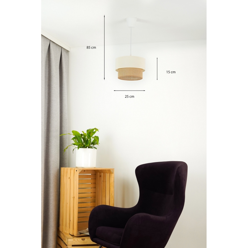 Brilagi - Lámpara LED colgante BOHO STYLE 1xE27/15W/230V diá. 25 cm