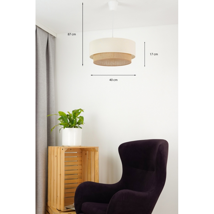 Brilagi - Lámpara LED colgante BOHO STYLE 1xE27/15W/230V diá. 40 cm