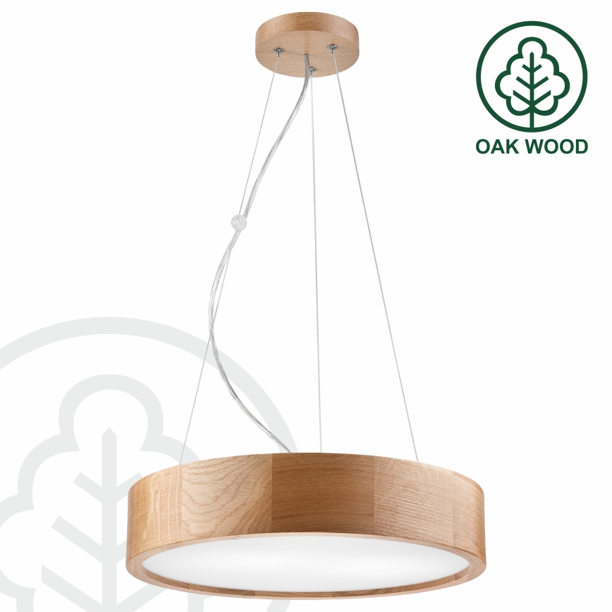 Brilagi - Lámpara LED colgante CARVALHO 2xE27/60W/230V roble diá. 37 cm