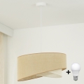 Brilagi - Lámpara LED colgante LYRA 1xE27/15W/230V beige/color crema