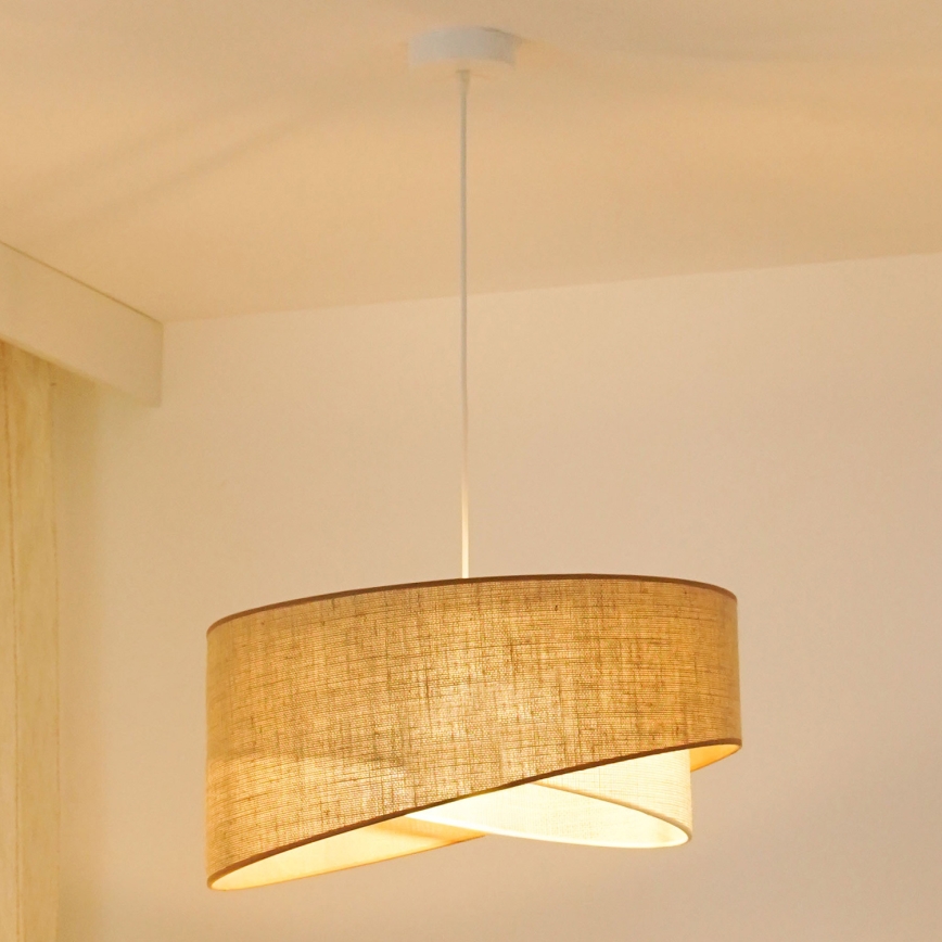 Brilagi - Lámpara LED colgante LYRA 1xE27/15W/230V beige/color crema