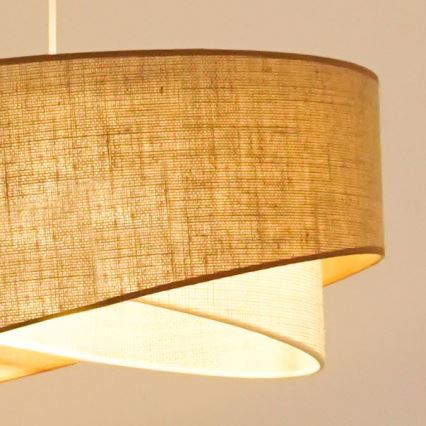 Brilagi - Lámpara LED colgante LYRA 1xE27/15W/230V beige/color crema
