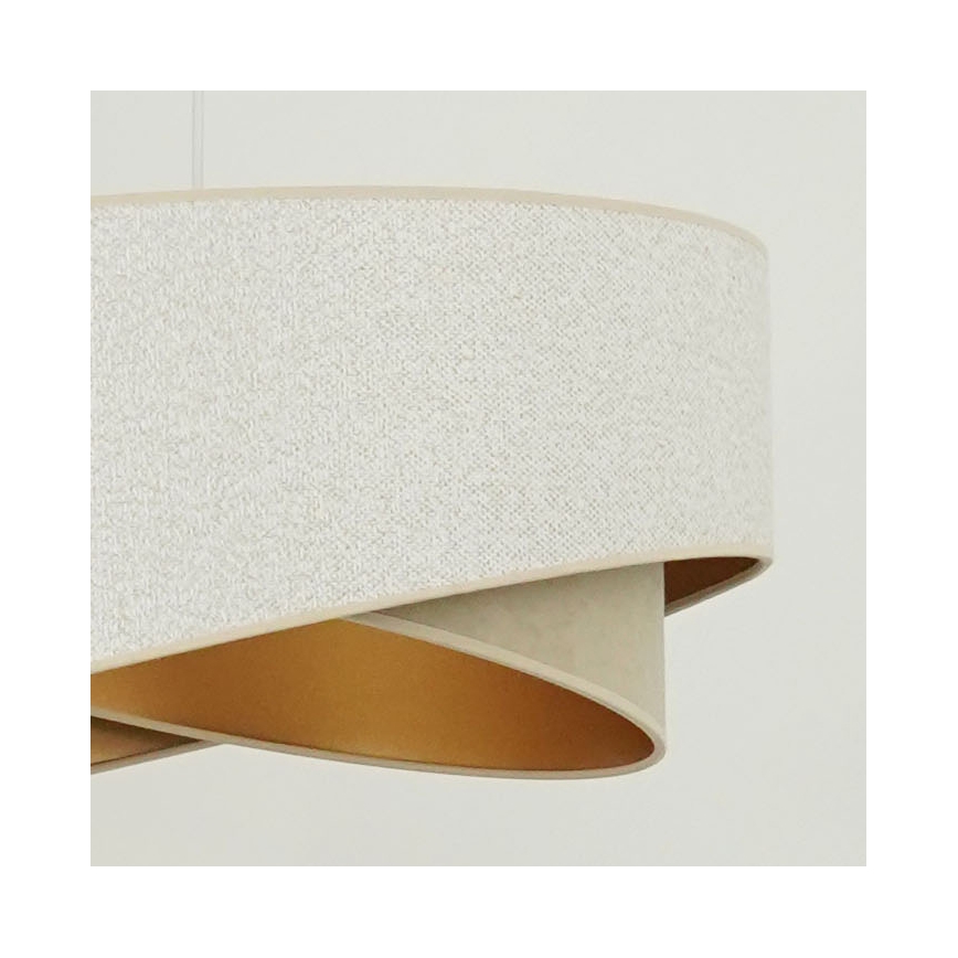 Brilagi - Lámpara LED colgante LYRA 1xE27/15W/230V blanco/beige/dorado