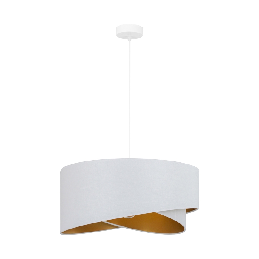 Brilagi - Lámpara LED colgante LYRA 1xE27/15W/230V blanco/dorado