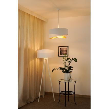 Brilagi - Lámpara LED colgante LYRA 1xE27/15W/230V blanco/dorado