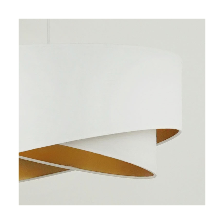 Brilagi - Lámpara LED colgante LYRA 1xE27/15W/230V blanco/dorado