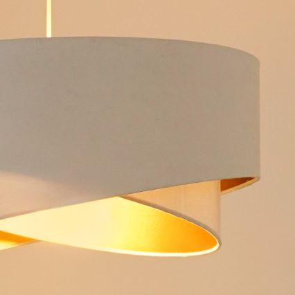 Brilagi - Lámpara LED colgante LYRA 1xE27/15W/230V blanco/dorado