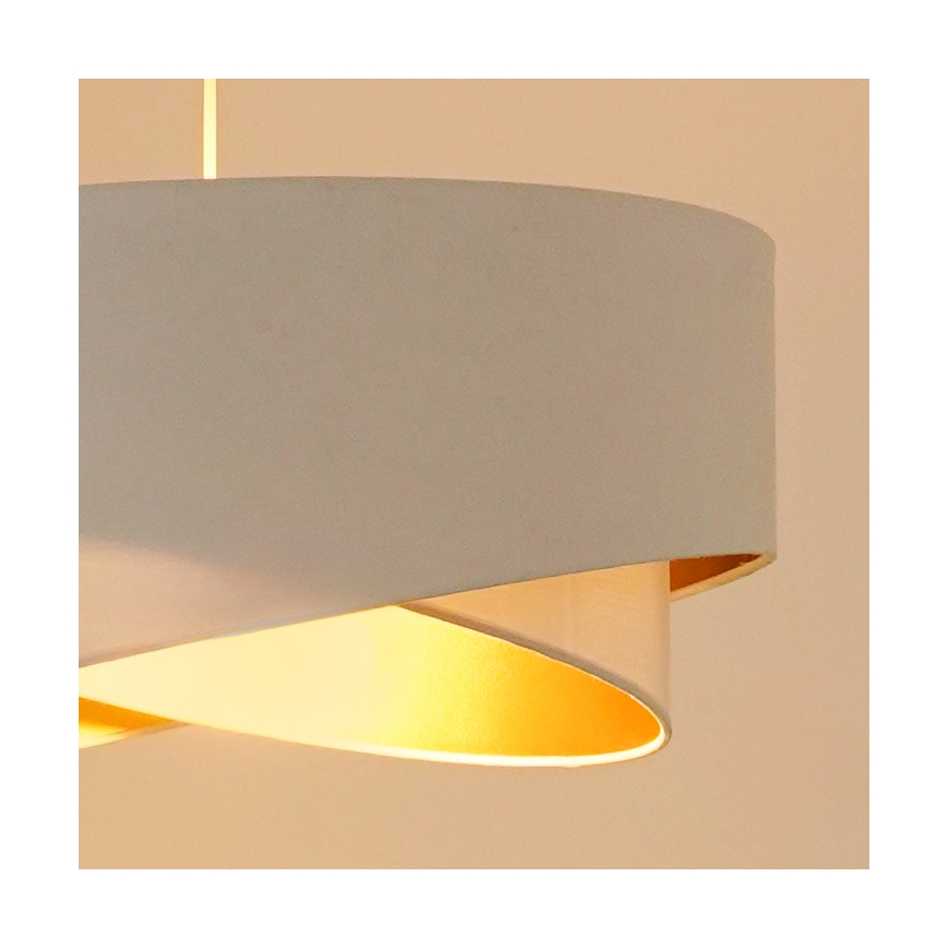 Brilagi - Lámpara LED colgante LYRA 1xE27/15W/230V blanco/dorado