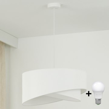Brilagi - Lámpara LED colgante LYRA 1xE27/15W/230V blanco
