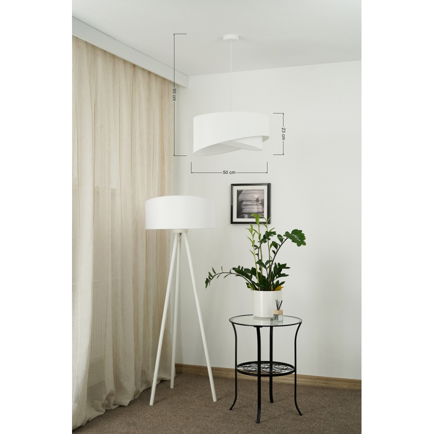 Brilagi - Lámpara LED colgante LYRA 1xE27/15W/230V blanco