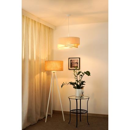 Brilagi - Lámpara LED colgante LYRA 1xE27/15W/230V color crema/beige