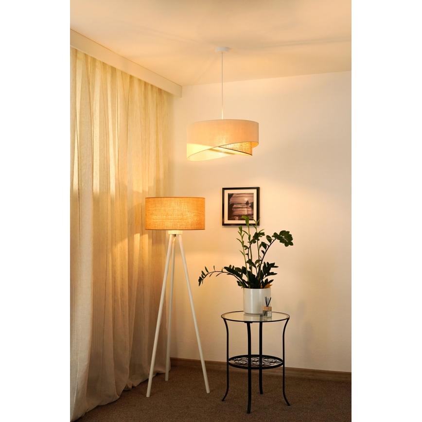 Brilagi - Lámpara LED colgante LYRA 1xE27/15W/230V color crema/beige