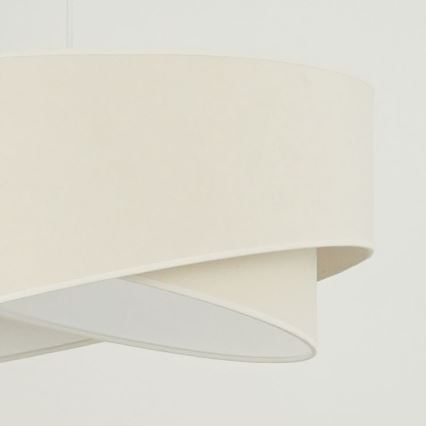 Brilagi - Lámpara LED colgante LYRA 1xE27/15W/230V color crema/blanco