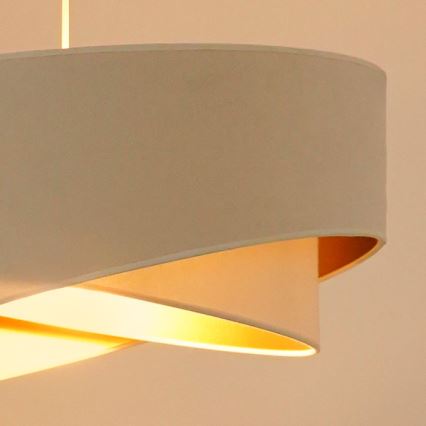 Brilagi - Lámpara LED colgante LYRA 1xE27/15W/230V color crema/blanco