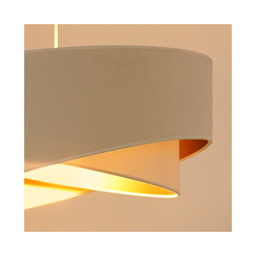 Brilagi - Lámpara LED colgante LYRA 1xE27/15W/230V color crema/blanco