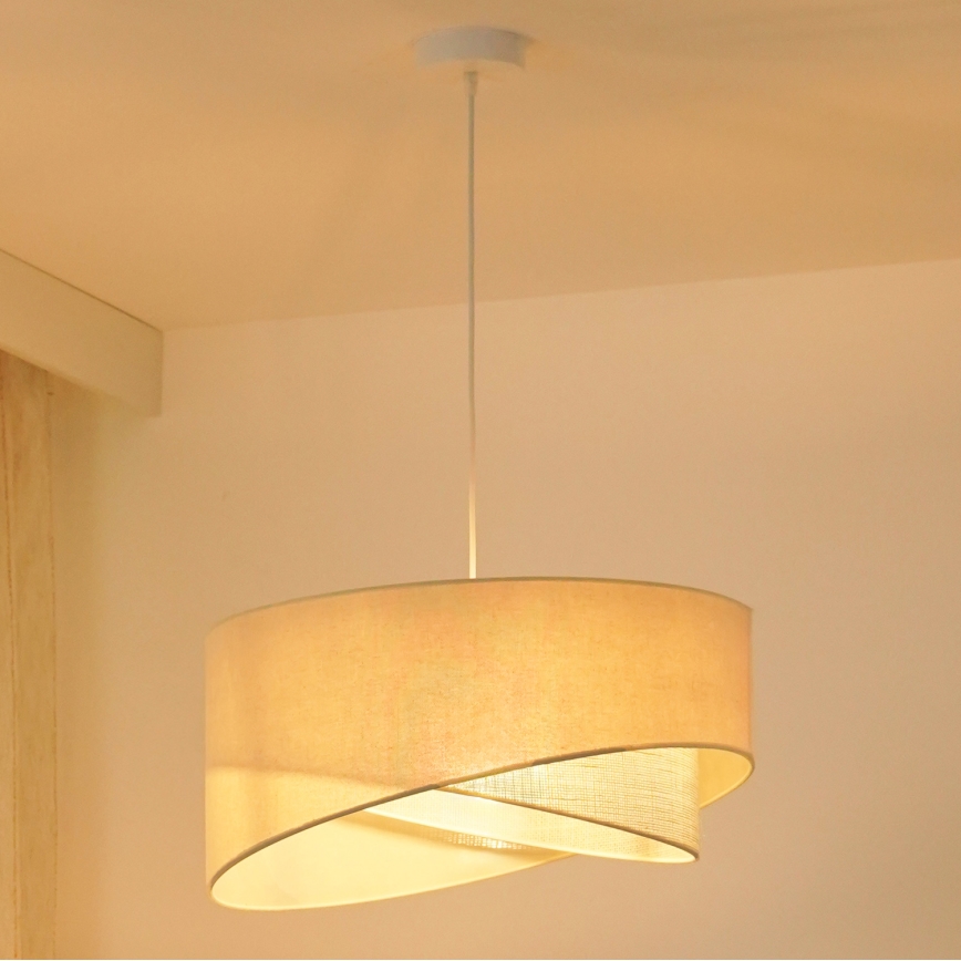 Brilagi - Lámpara LED colgante LYRA 1xE27/15W/230V color crema