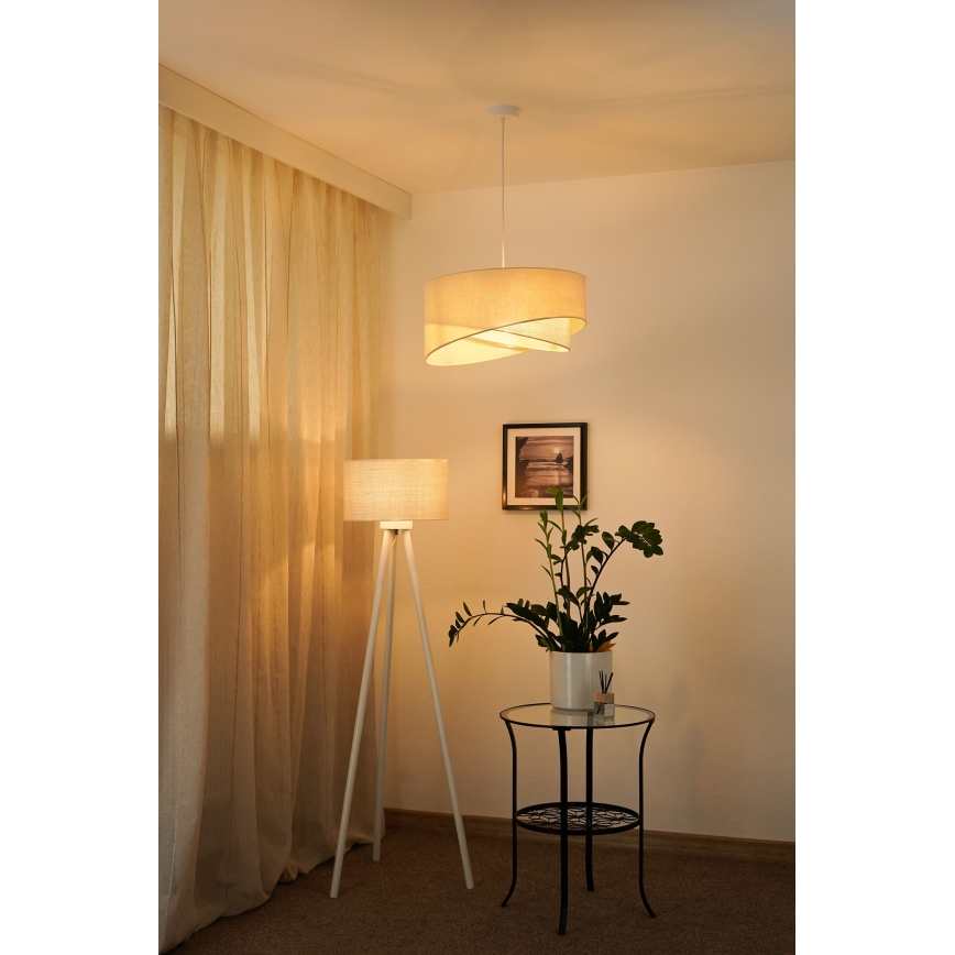 Brilagi - Lámpara LED colgante LYRA 1xE27/15W/230V color crema
