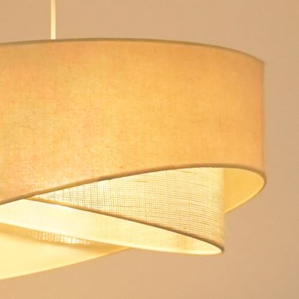 Brilagi - Lámpara LED colgante LYRA 1xE27/15W/230V color crema