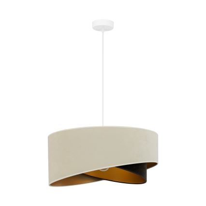 Brilagi - Lámpara LED colgante LYRA 1xE27/15W/230V color crema/negro/dorado