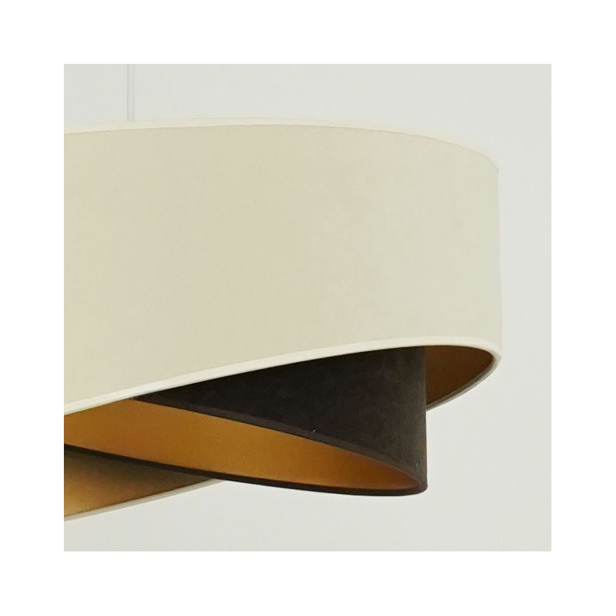 Brilagi - Lámpara LED colgante LYRA 1xE27/15W/230V color crema/negro/dorado