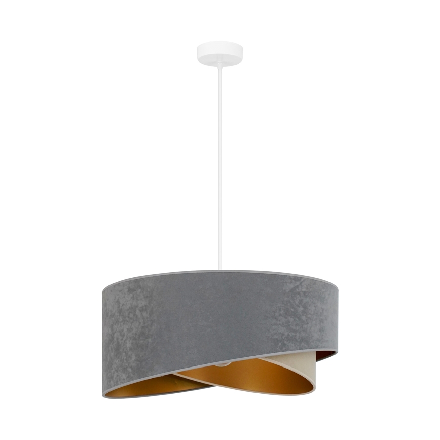 Brilagi - Lámpara LED colgante LYRA 1xE27/15W/230V gris/beige/dorado