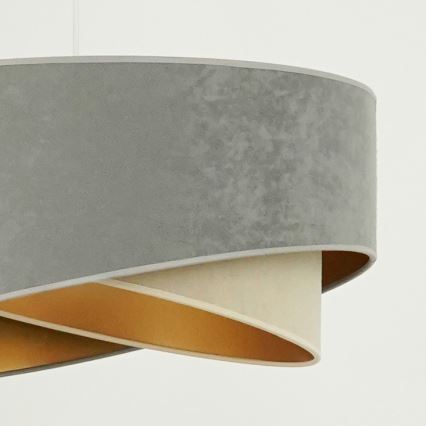 Brilagi - Lámpara LED colgante LYRA 1xE27/15W/230V gris/beige/dorado