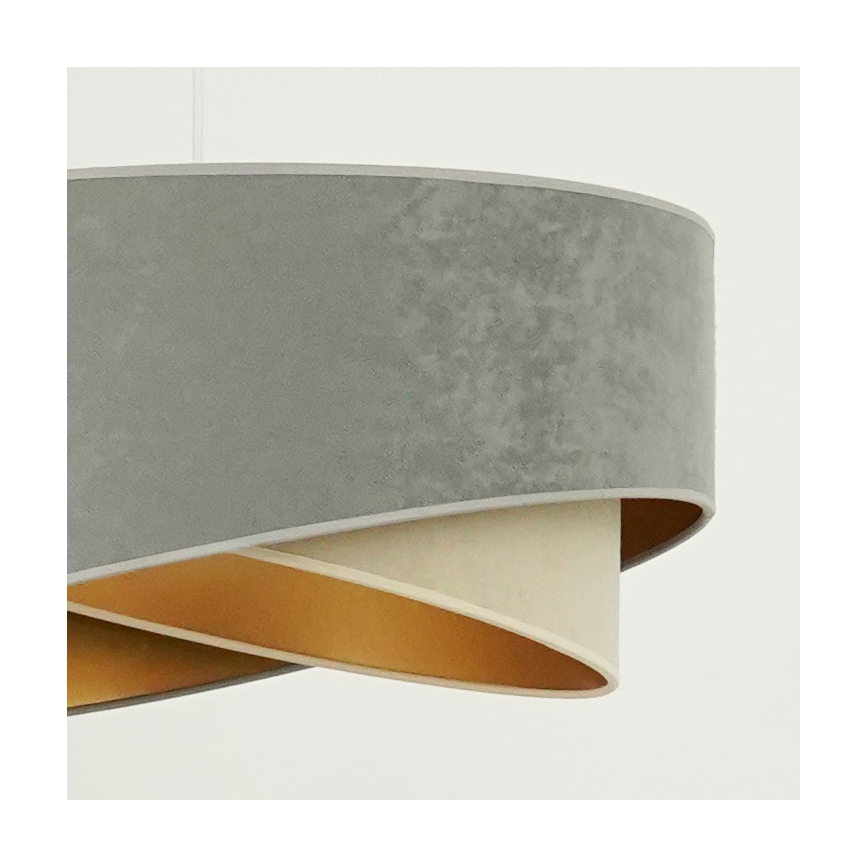 Brilagi - Lámpara LED colgante LYRA 1xE27/15W/230V gris/beige/dorado