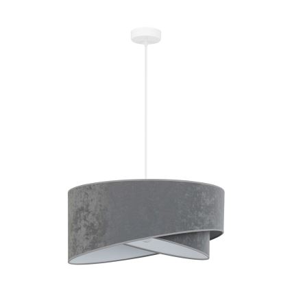 Brilagi - Lámpara LED colgante LYRA 1xE27/15W/230V gris/blanco
