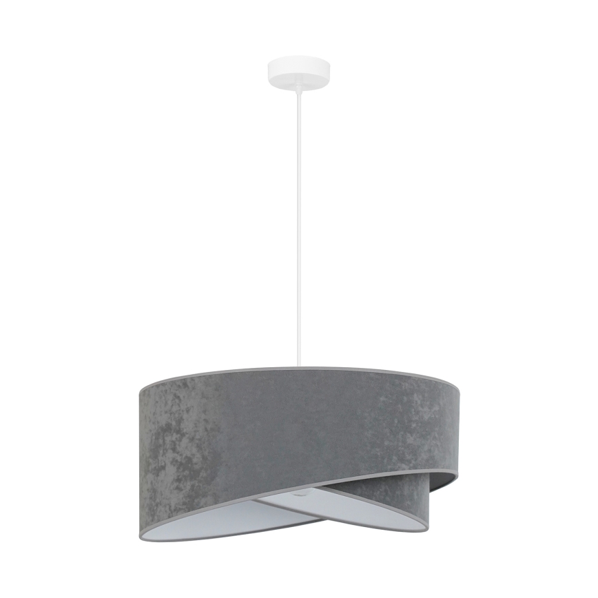 Brilagi - Lámpara LED colgante LYRA 1xE27/15W/230V gris/blanco