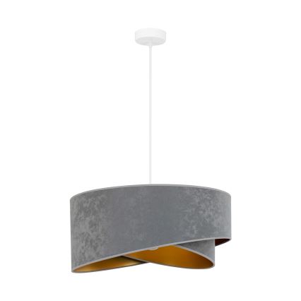Brilagi - Lámpara LED colgante LYRA 1xE27/15W/230V gris/dorado