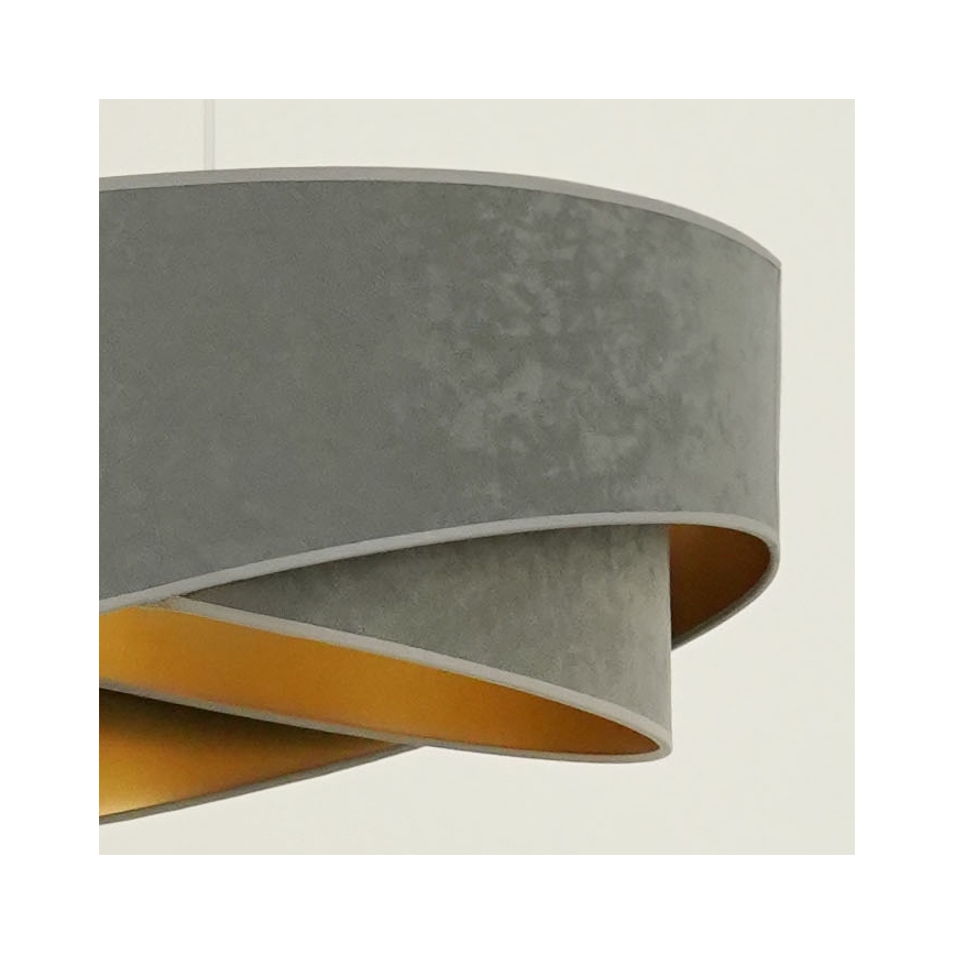 Brilagi - Lámpara LED colgante LYRA 1xE27/15W/230V gris/dorado