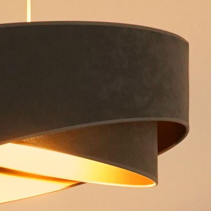 Brilagi - Lámpara LED colgante LYRA 1xE27/15W/230V gris/dorado