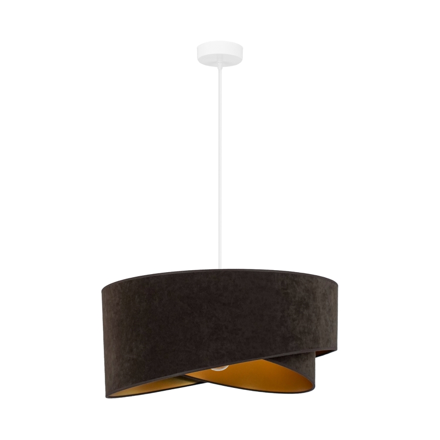 Brilagi - Lámpara LED colgante LYRA 1xE27/15W/230V marón oscuro/dorado