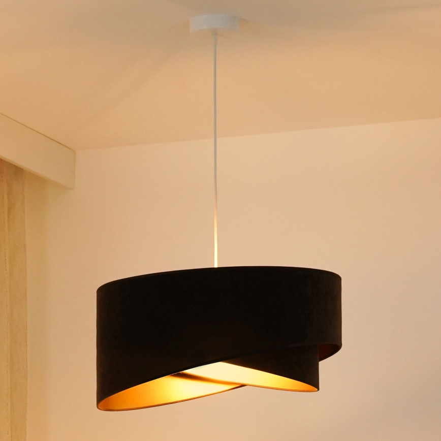 Brilagi - Lámpara LED colgante LYRA 1xE27/15W/230V marón oscuro/dorado