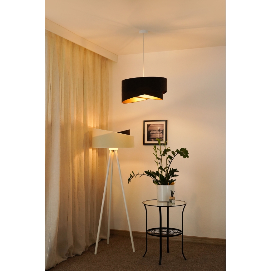 Brilagi - Lámpara LED colgante LYRA 1xE27/15W/230V marón oscuro/dorado