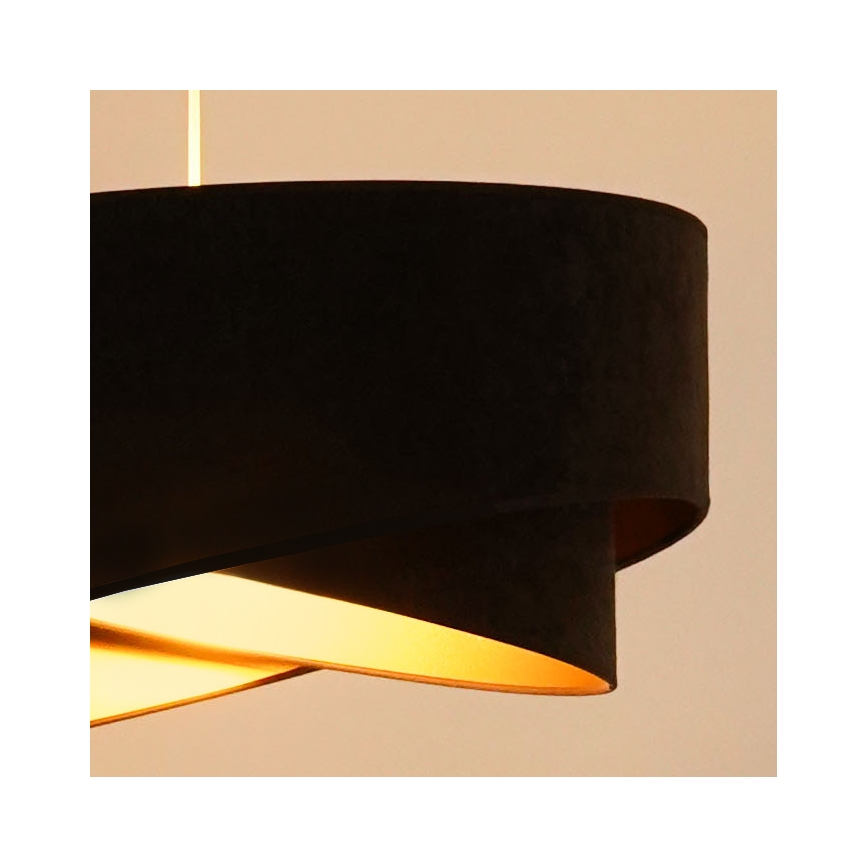 Brilagi - Lámpara LED colgante LYRA 1xE27/15W/230V marón oscuro/dorado