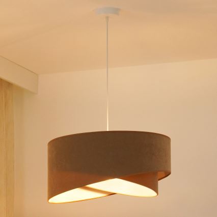 Brilagi - Lámpara LED colgante LYRA 1xE27/15W/230V marrón/blanco